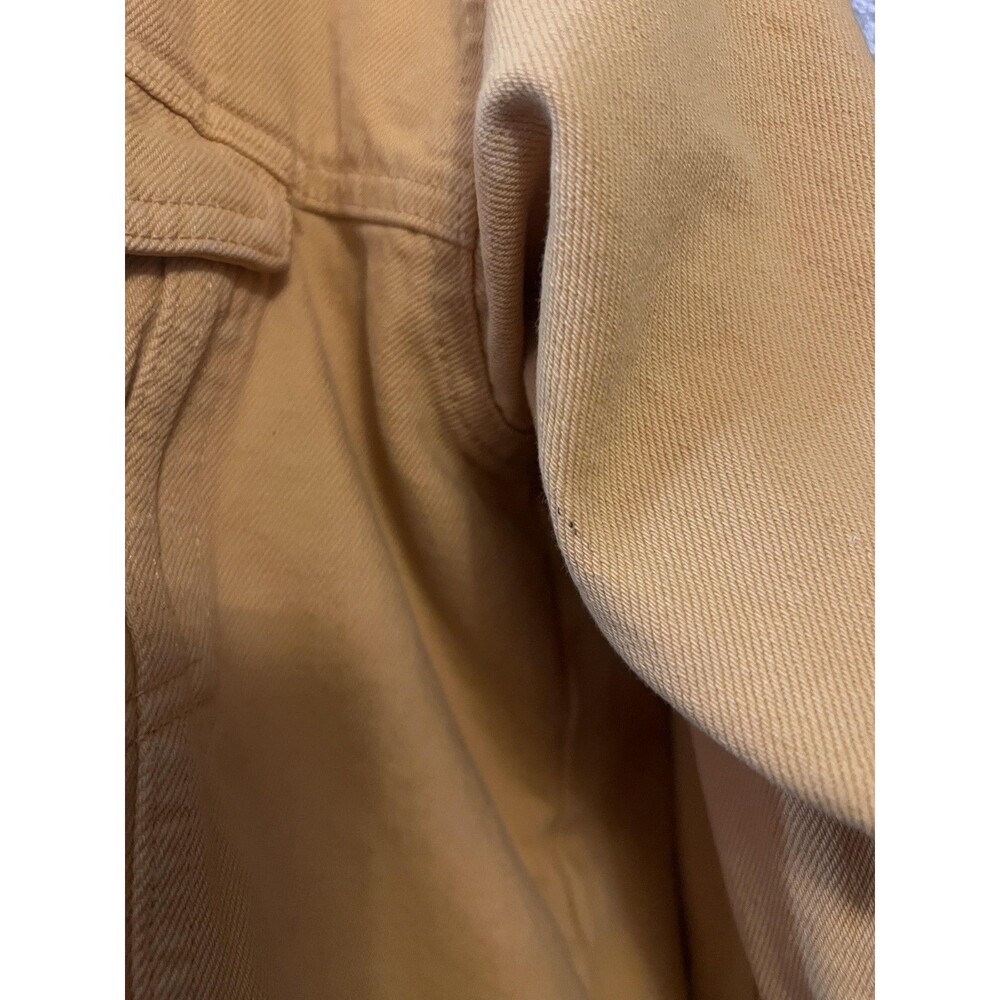H&M Denim Jacket Womens 10 Yellow Button Front Jean Trucker Casual Basic - Picture 5 of 9
